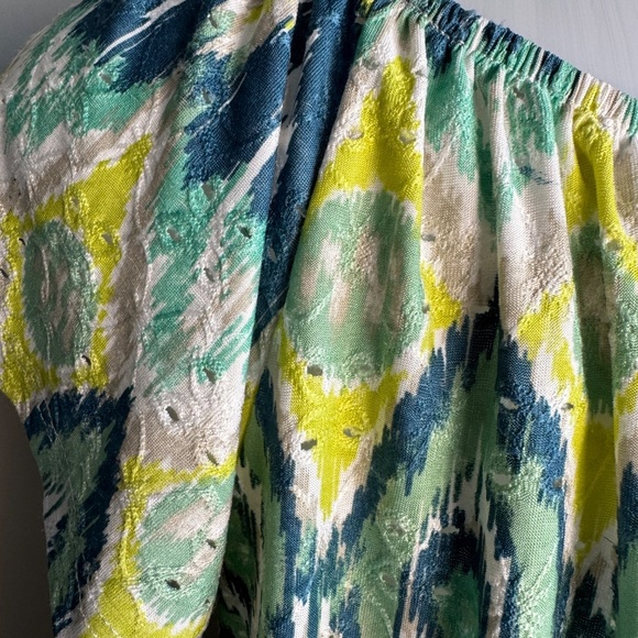 Kim & Cami Women's Boho Short Sleeve Beach Top Multicolor Medium Festival Summer - Picture 4 of 11